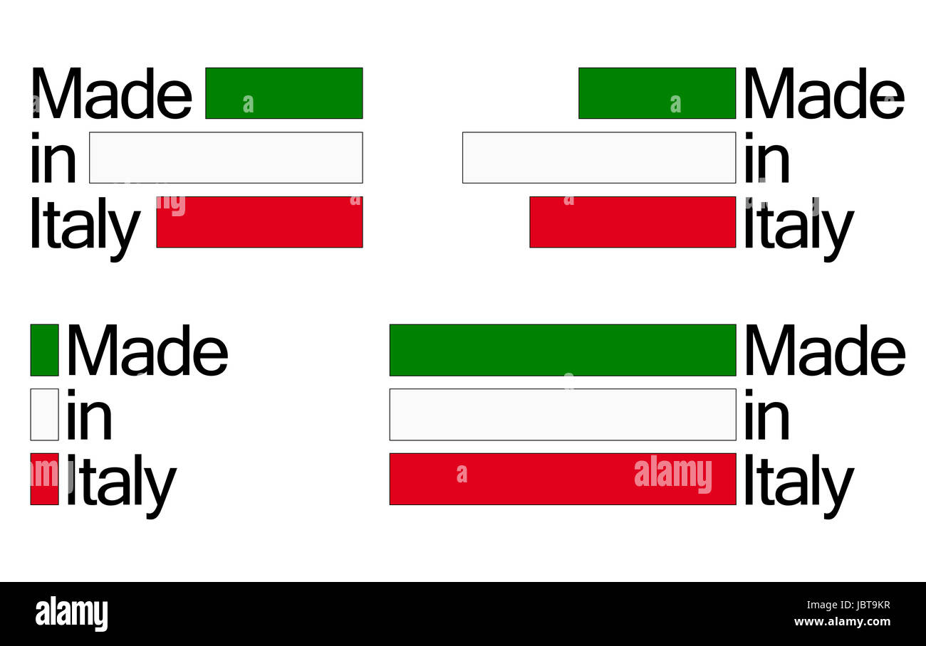 Collezione di sigilli di qualità MADE IN ITALY Foto Stock