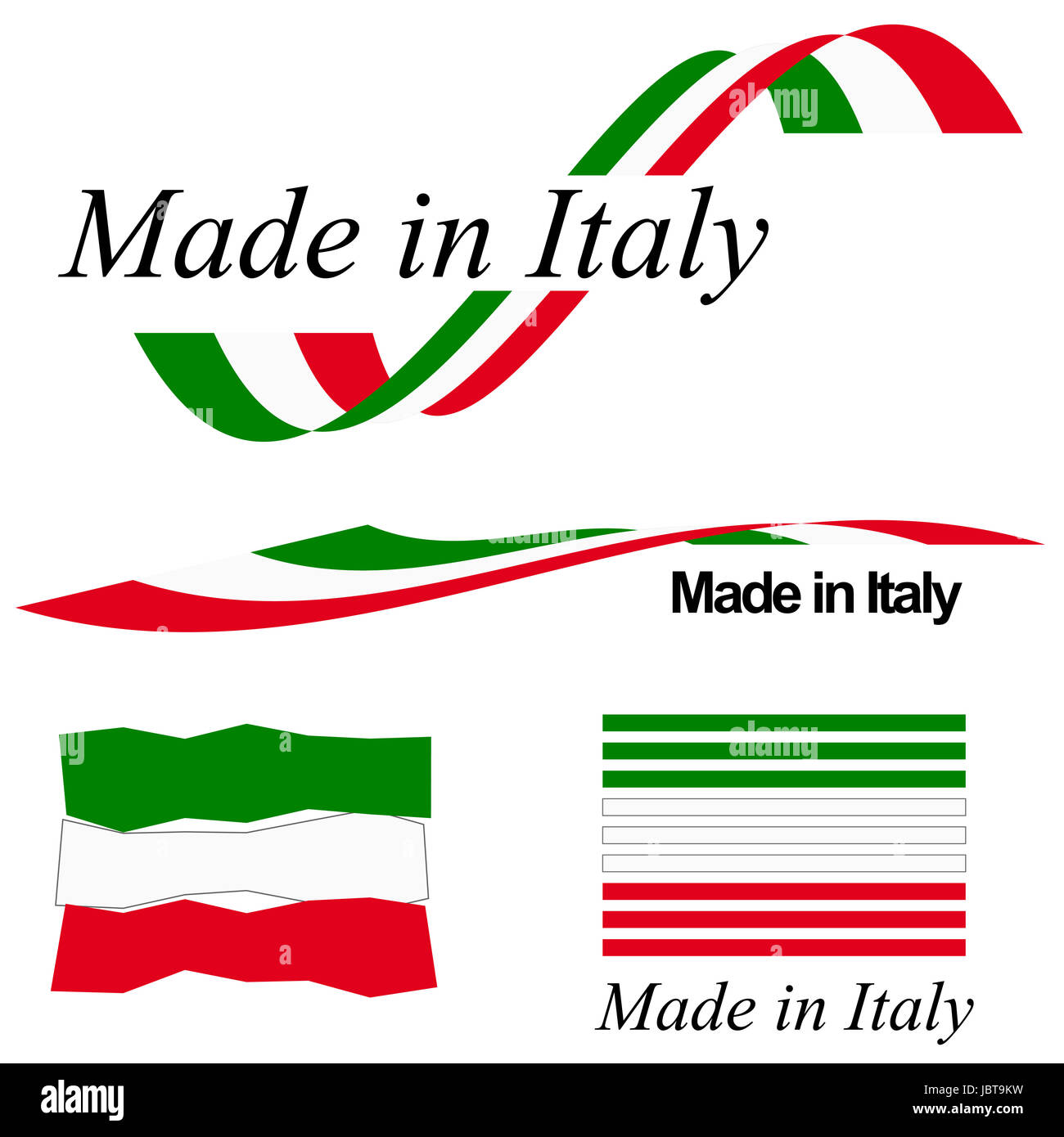 Collezione di sigilli di qualità MADE IN ITALY Foto Stock