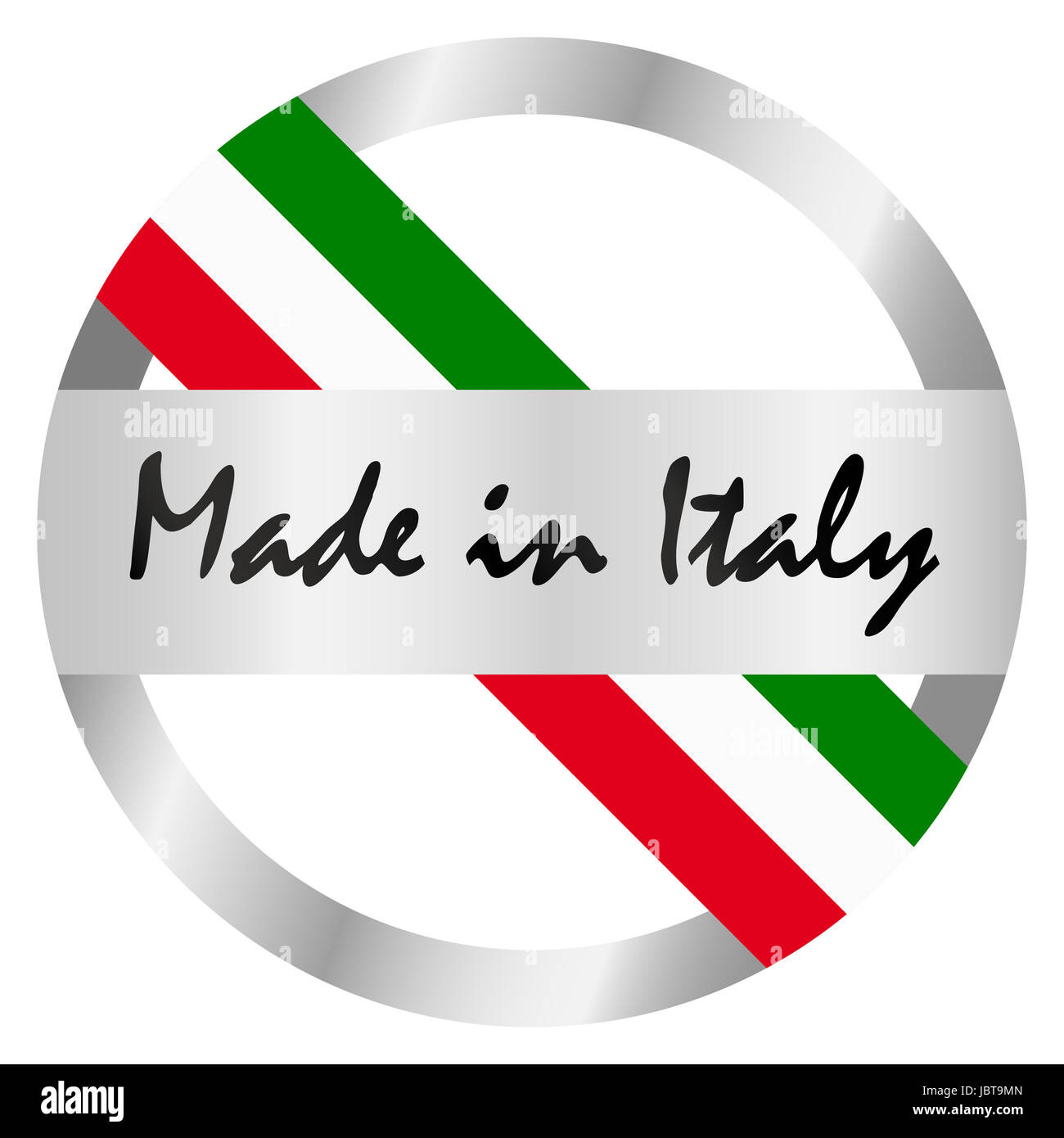 Sigillo di qualità - MADE IN ITALY Foto Stock