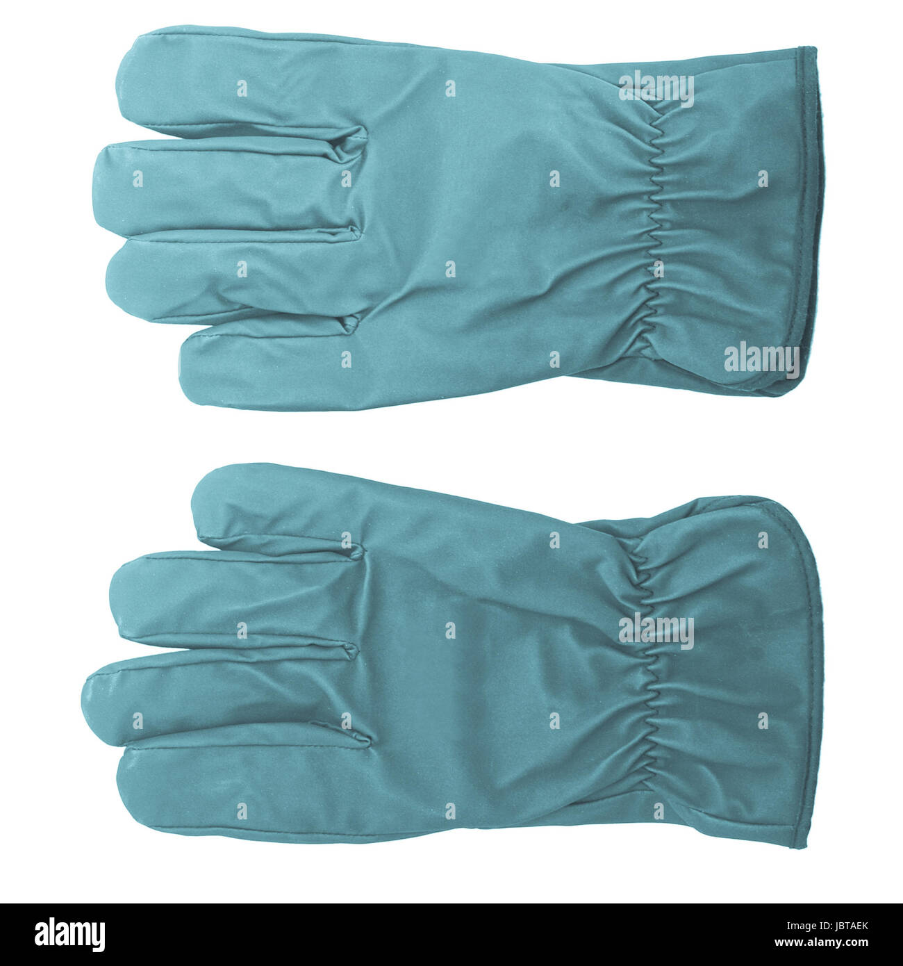 Guanti isolati equipaggiamento protettivo personale - cool cyanotype Foto Stock