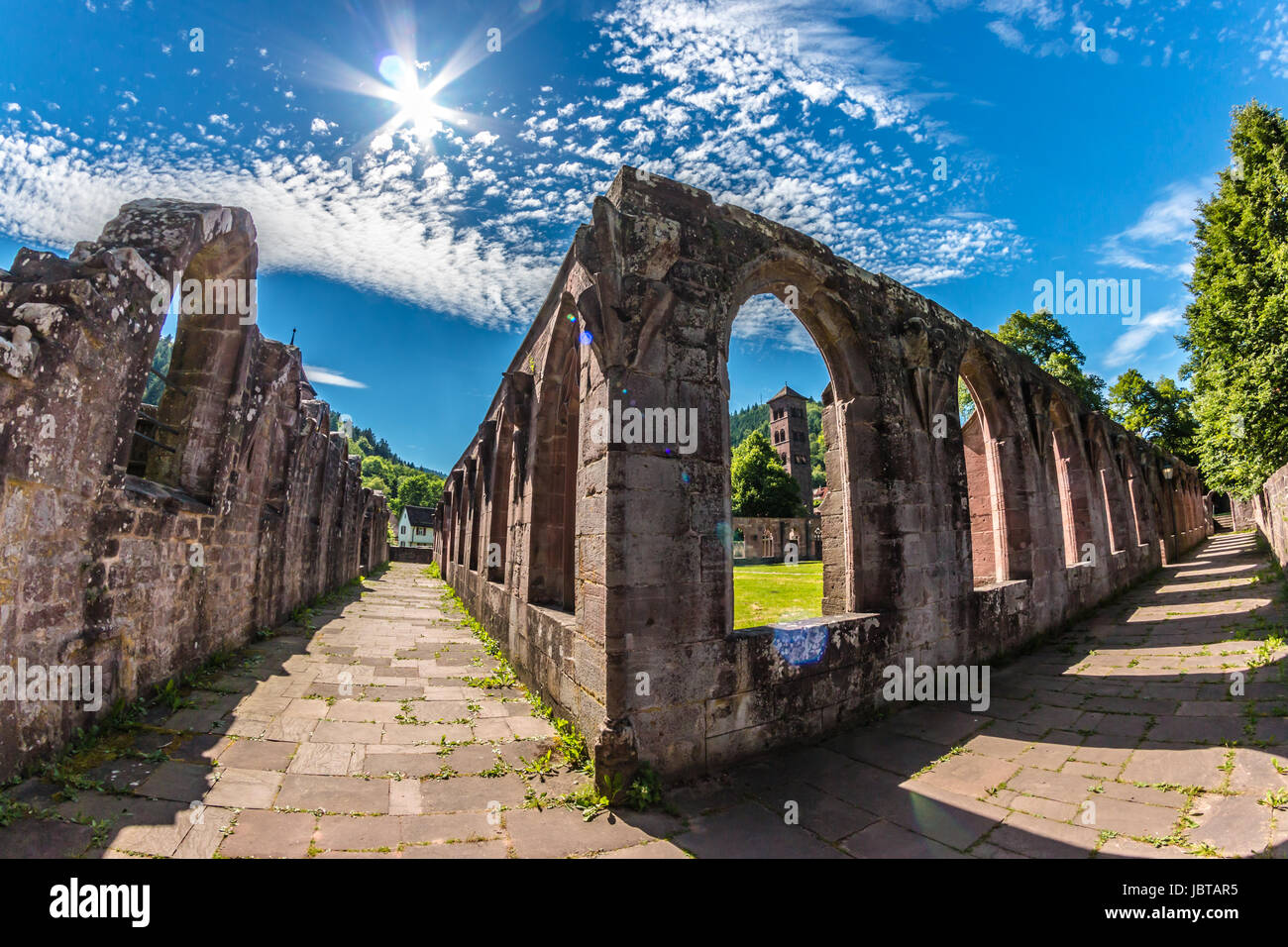 Rovine del monastero di Hirsau nella Foresta Nera, Germania conosciuto anche come monastero di San Pietro e Paolo Foto Stock