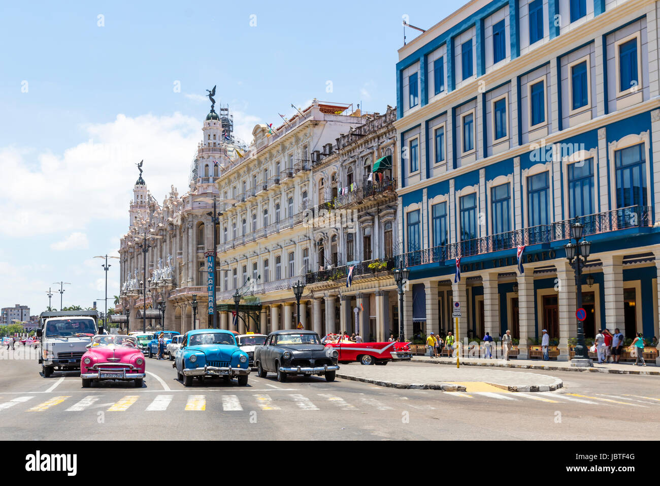 L'avana cuba auto, Havana cuba auto, auto Havana, Cuba havana auto, Havana, Cuba, vetture cubano, Avana Vecchia, Parque Central Havana, Cuba Foto Stock
