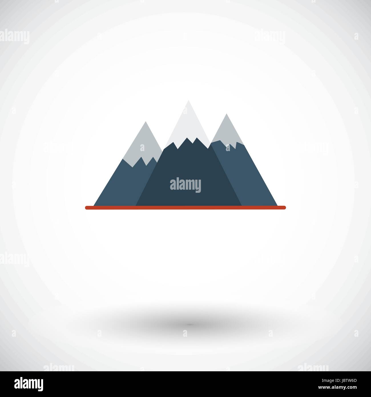 Montagna. Piatto icona vettore per i dispositivi mobili e le applicazioni web. Illustrazione Vettoriale. Illustrazione Vettoriale