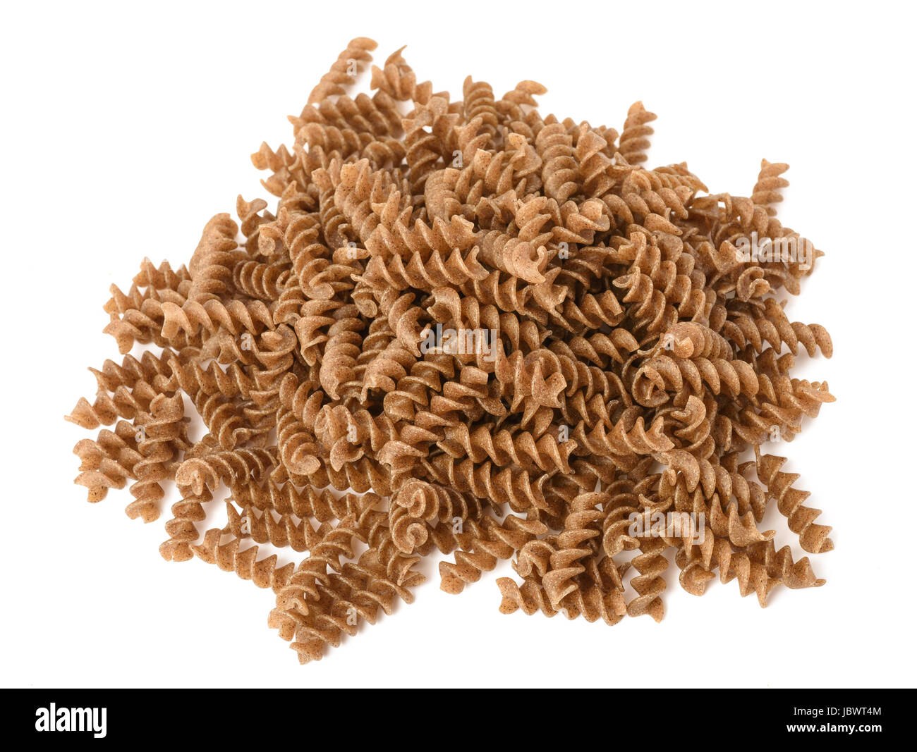 Integrali Fusilli gruppo isolato su sfondo bianco Foto Stock