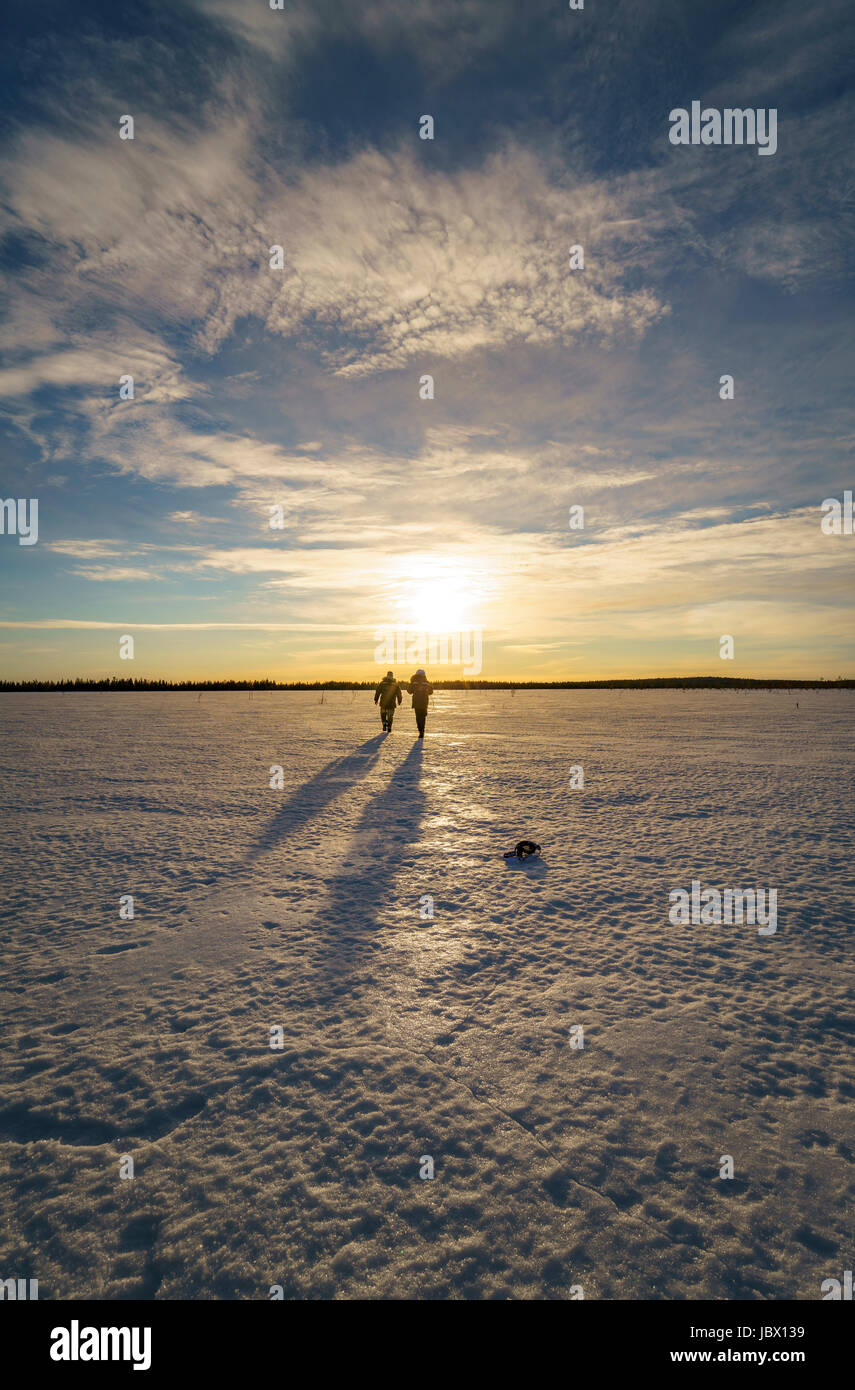 Kangos è una località situata nel comune di Pajala, Norrbotten County, Lapponia svedese. Foto Stock