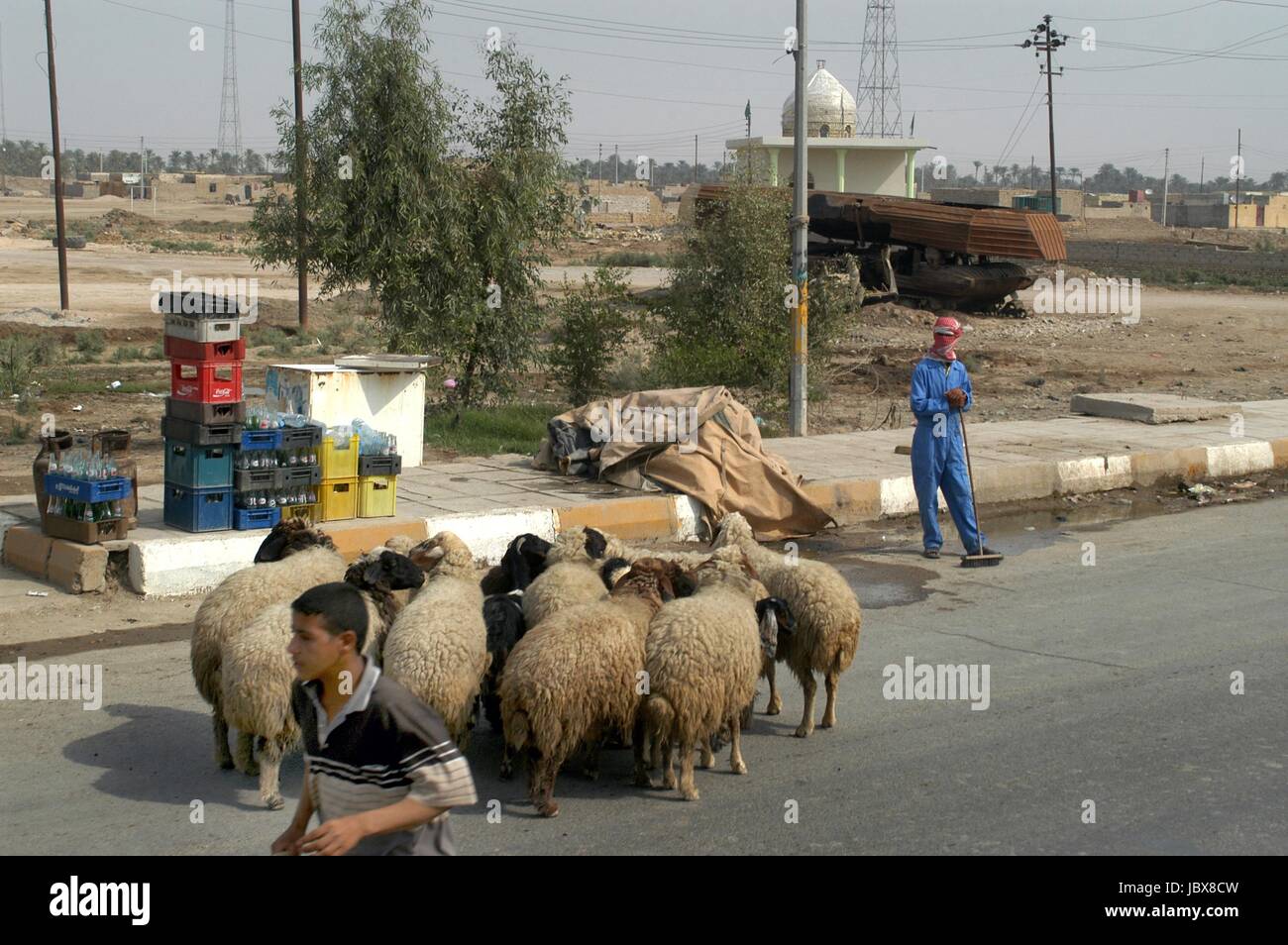 L'Iraq, alla periferia della città di Nassiriya Foto Stock