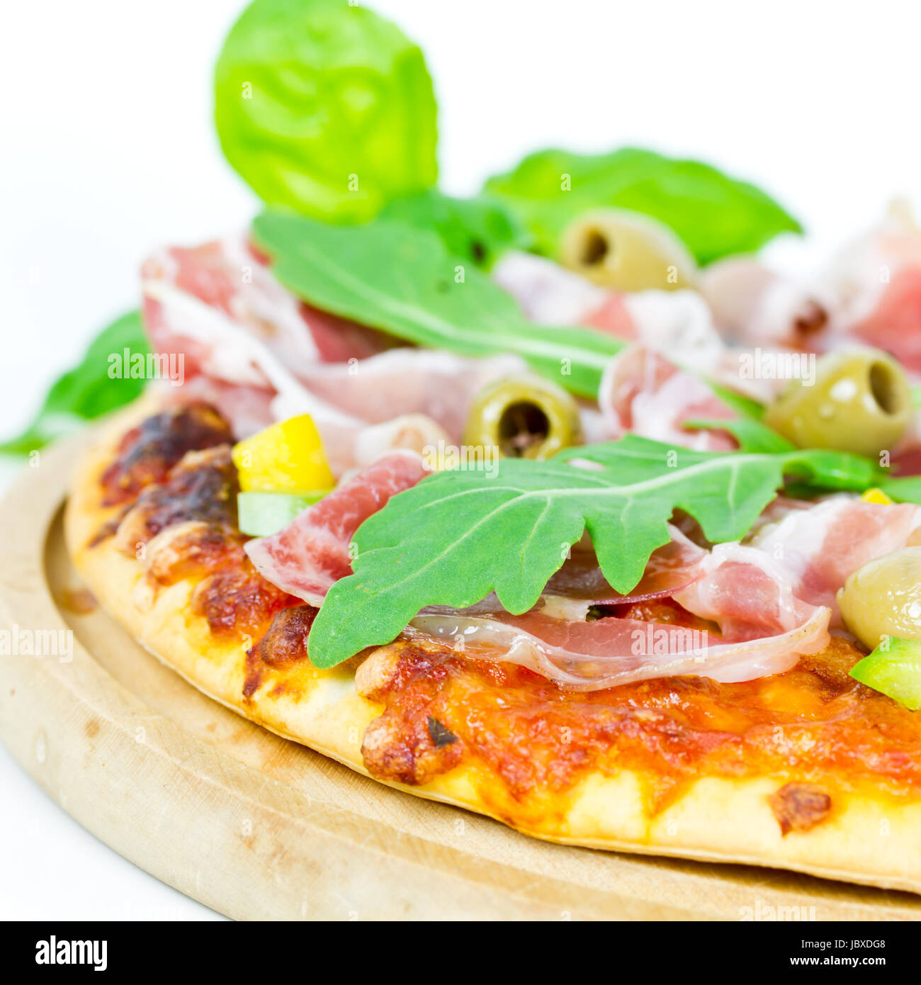 Pizza prosciutto Foto Stock