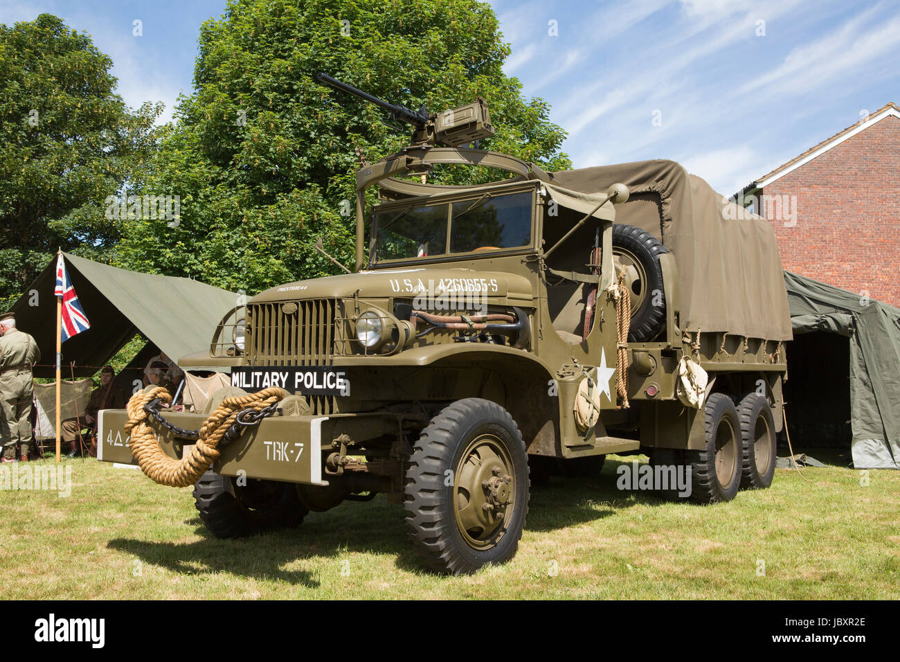 WW 2 GMC camion militare presso il D-Day evento revival in Southwick Hampshire Inghilterra. Foto Stock