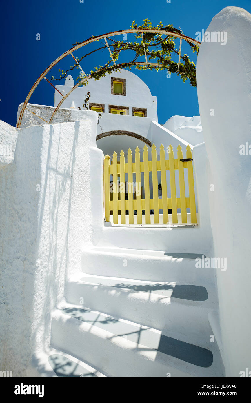 Pyrgos Village, Santorini, Grecia Foto Stock
