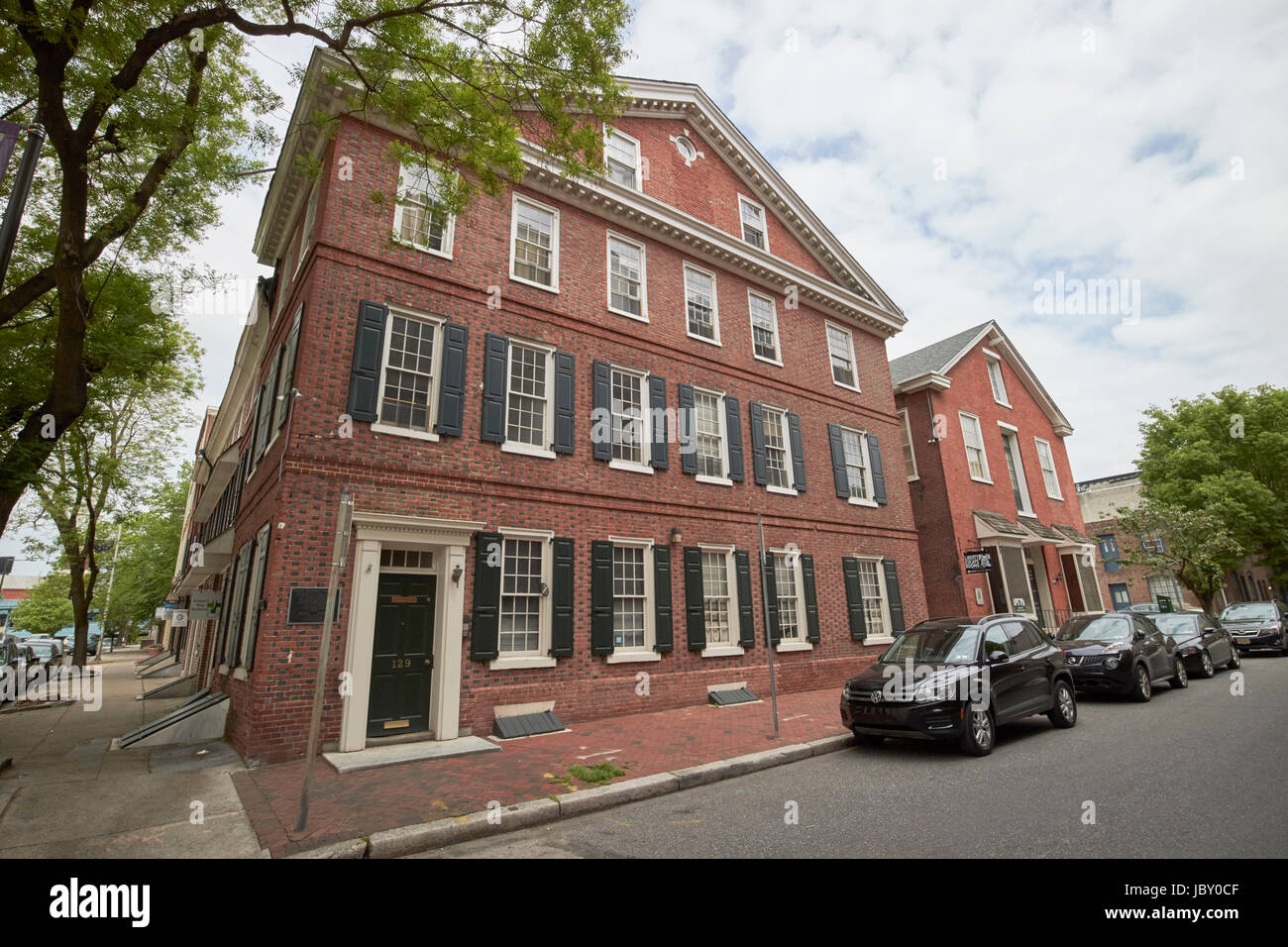 In mattoni rossi di edifici storici sviluppata in uffici su Cherry Street e 4a Philadelphia STATI UNITI D'AMERICA Foto Stock