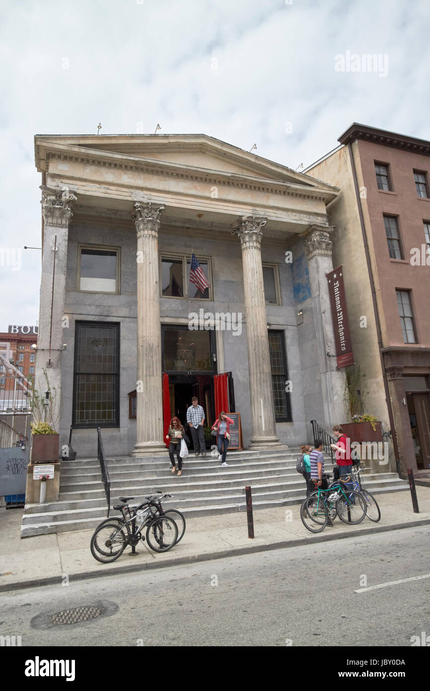 Ristorante nell'ex meccanica nazionale bank building vecchia Philadelphia STATI UNITI D'AMERICA Foto Stock