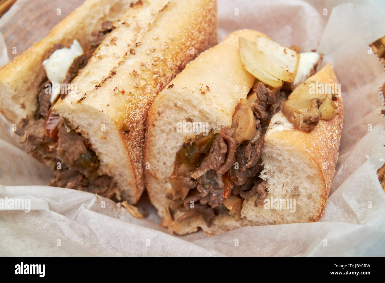 Philadelphia cheesesteak USA Foto Stock