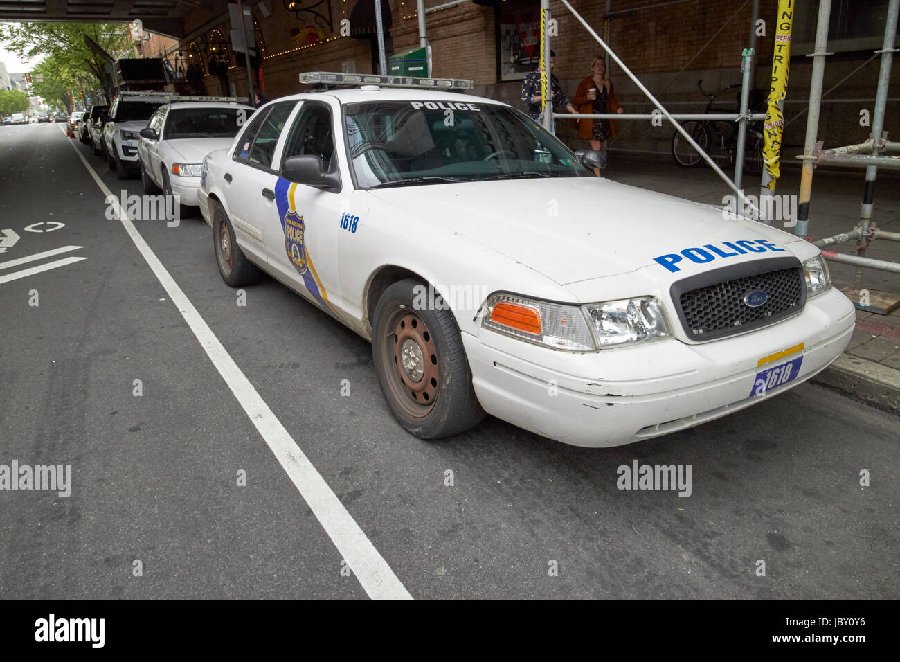 La polizia di Filadelfia ford crown vic cruiser patrol automobile veicolo USA Foto Stock