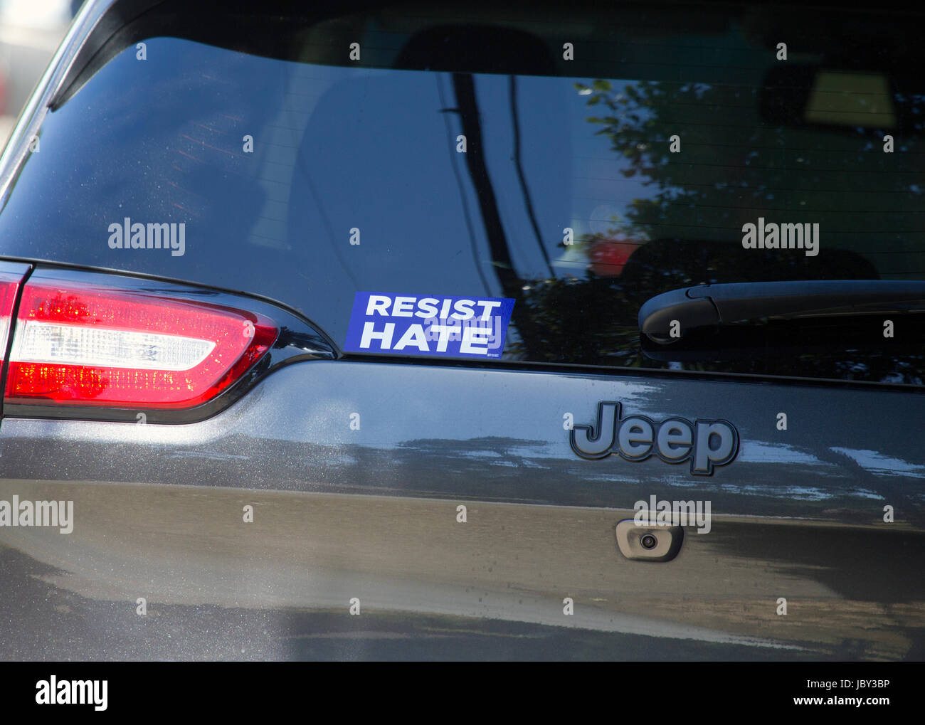 Odio di resist auto vignetta Foto Stock