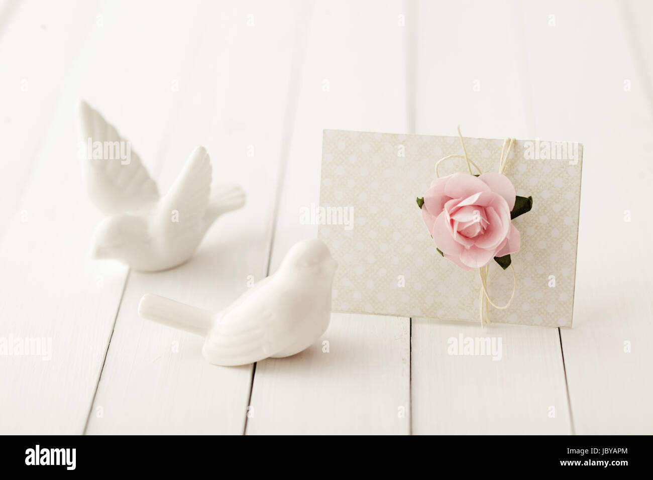 Lettera d'amore, dono tag, biglietto di auguri o un invito a nozze Foto Stock