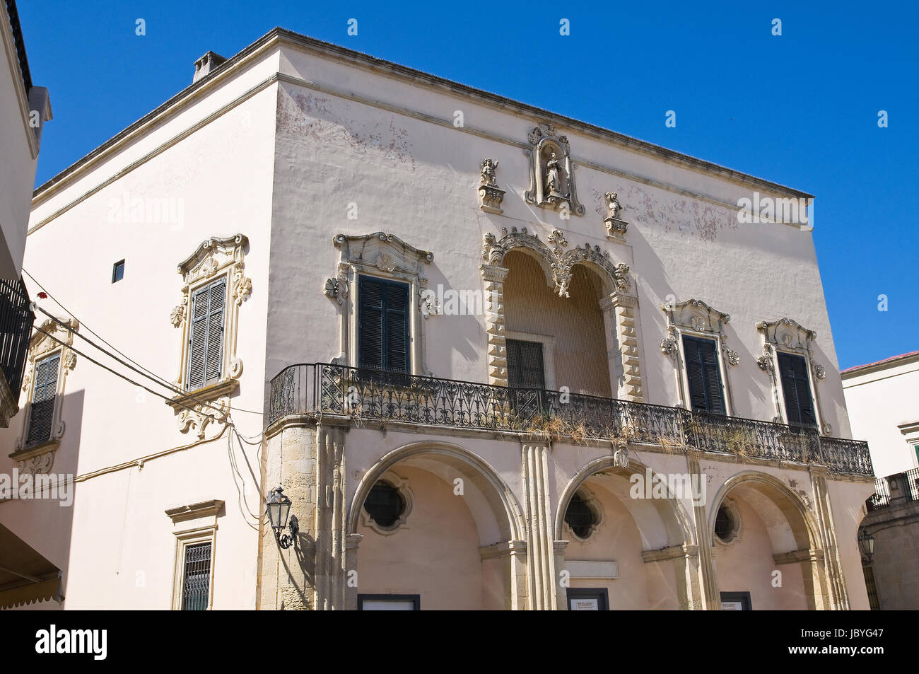Palazzo Comi. Corigliano d'Otranto. La Puglia. L'Italia. Foto Stock