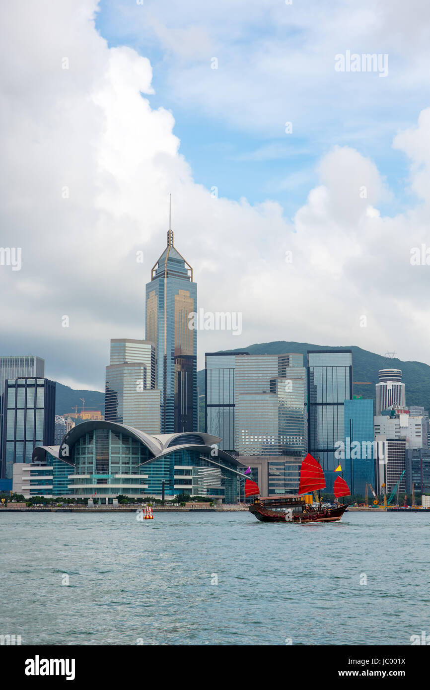 Junkboat in Hong Kong Foto Stock