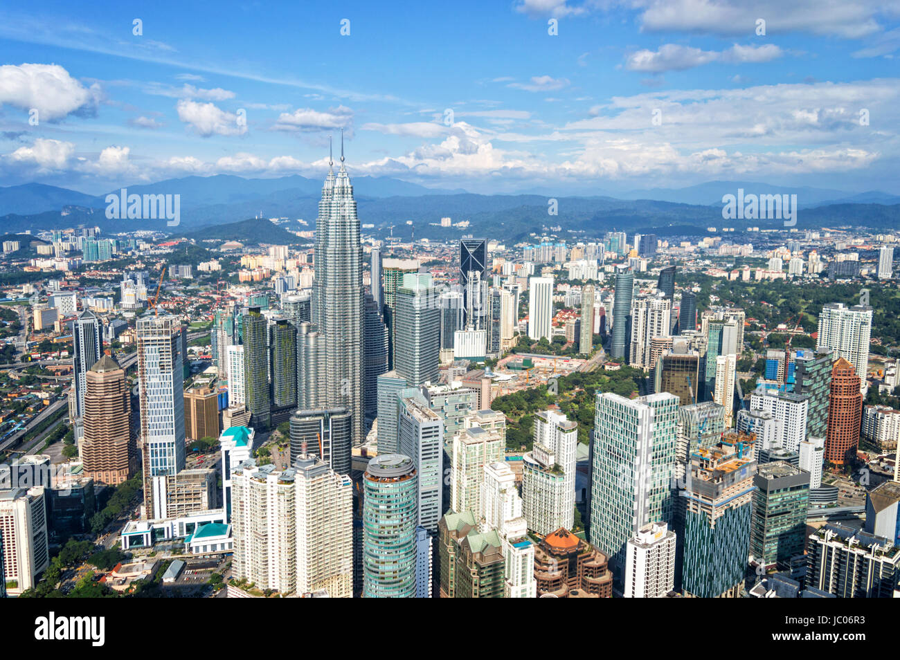 Vista aerea dello skyline di Kuala Lumpur, Malesia, Asia business travell concept Foto Stock