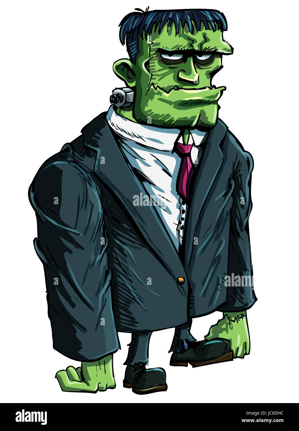 Cartoon Frankenstein moster come un boss. Egli è in un vestito Foto stock -  Alamy