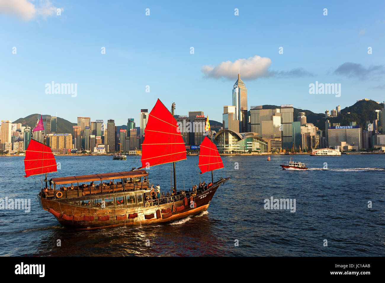 Junkboat in Hong Kong Foto Stock