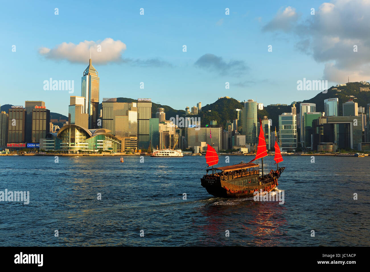Junkboat in Hong Kong Foto Stock