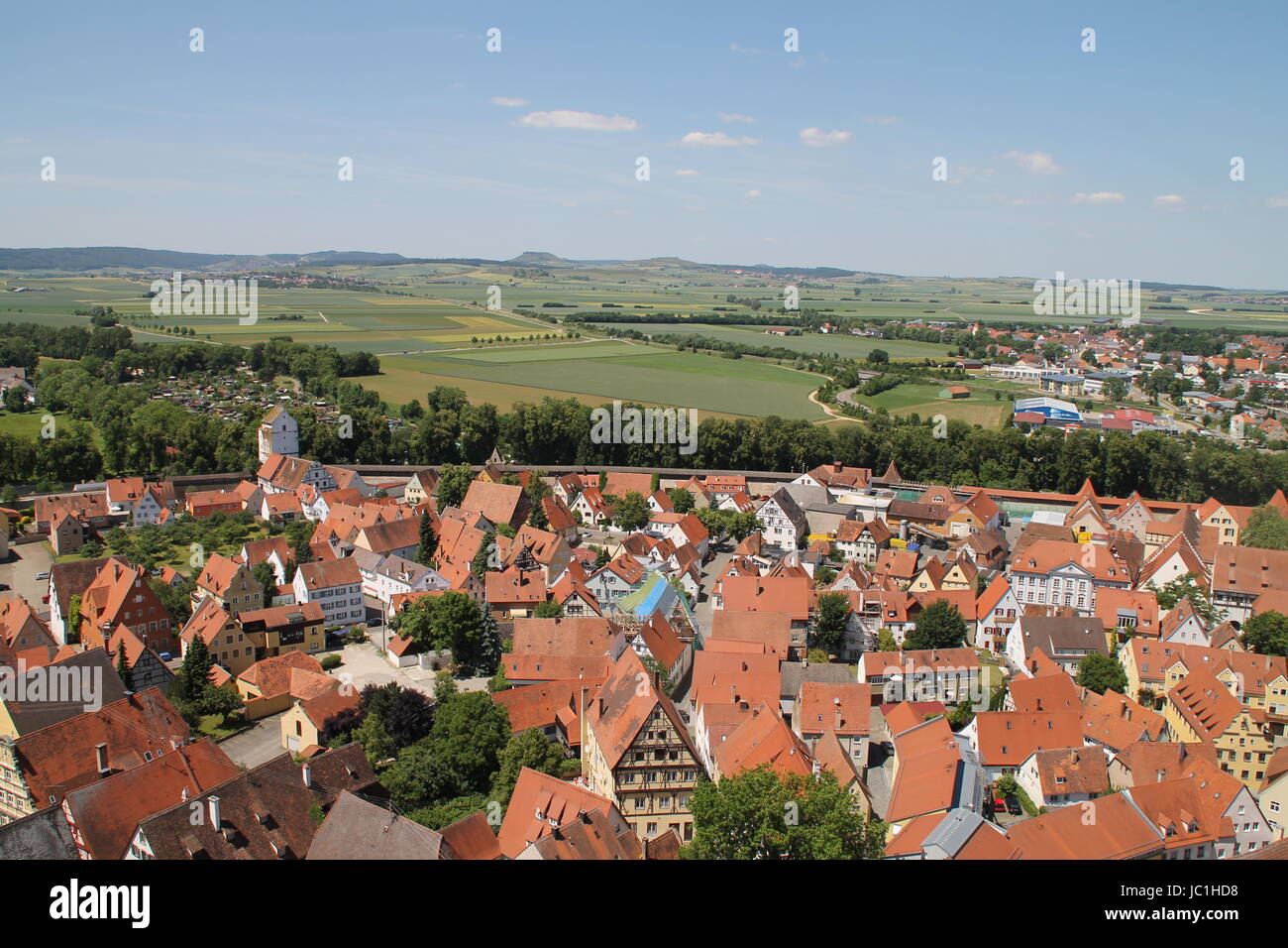 Vista su nördlingen Foto Stock