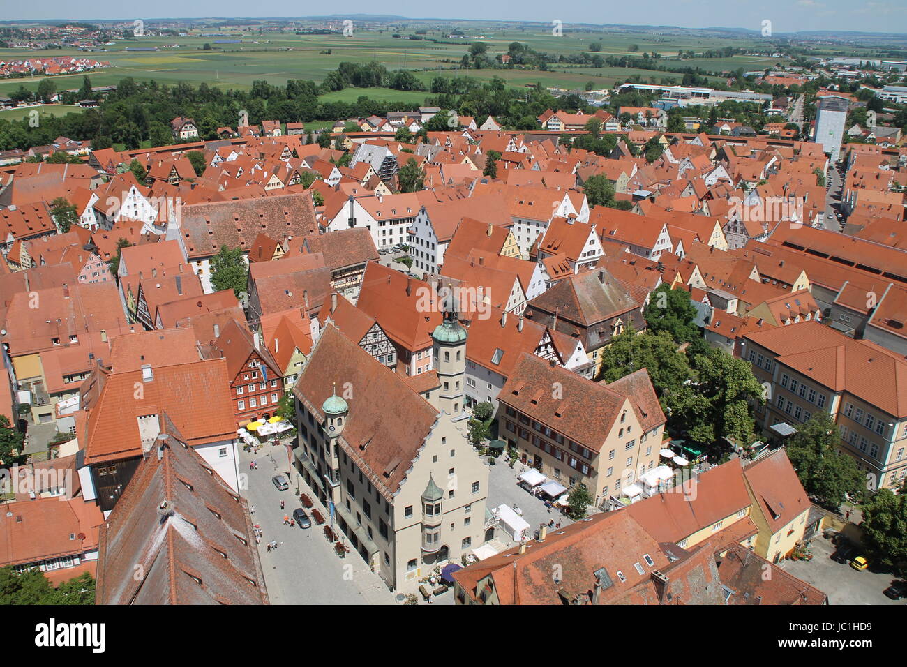 Vista su nördlingen Foto Stock