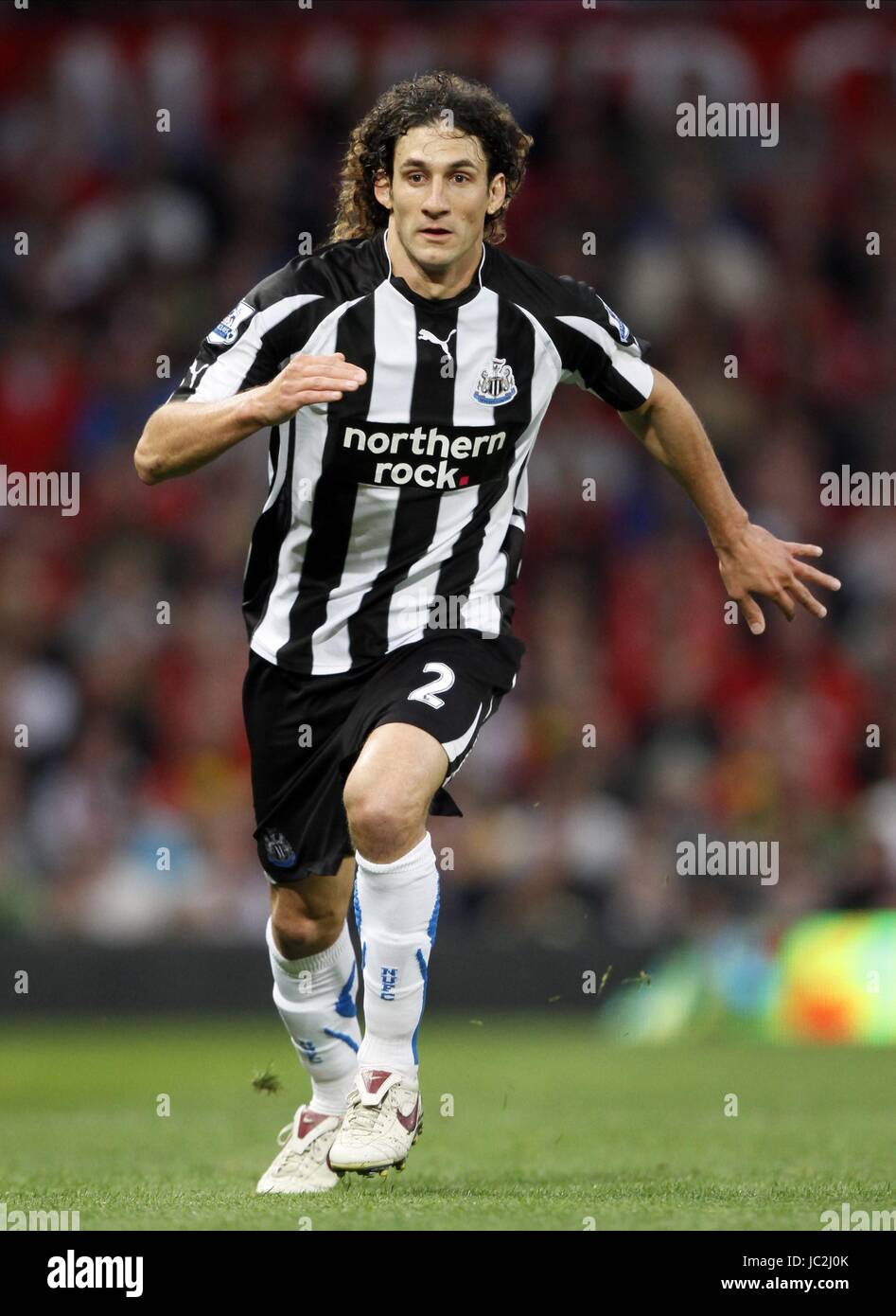 FABRICIO COLOCCINI Newcastle United FC OLD TRAFFORD Manchester Inghilterra 16 Agosto 2010 Foto Stock