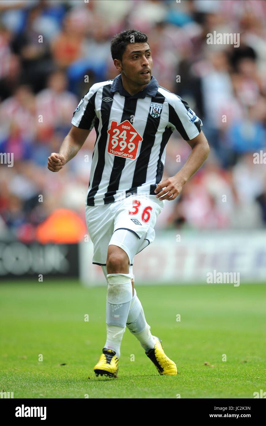 GONZALO JARA West Bromwich Albion FC West Bromwich Albion FC THE HAWTHORNS West Bromwich Inghilterra 21 Agosto 2010 Foto Stock