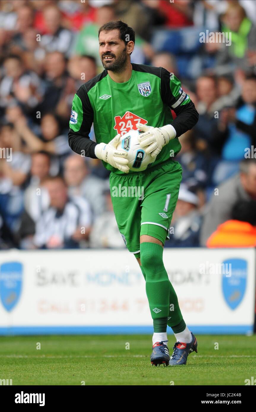 SCOTT CARSON West Bromwich Albion FC West Bromwich Albion FC THE HAWTHORNS West Bromwich Inghilterra 21 Agosto 2010 Foto Stock