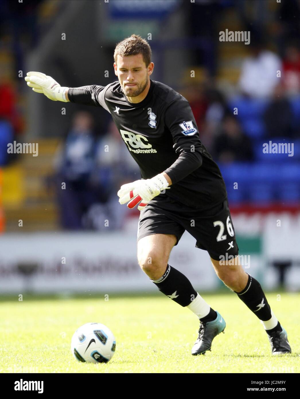 BEN FOSTER Birmingham City FC Reebok Stadium Bolton Inghilterra 29 Agosto 2010 Foto Stock