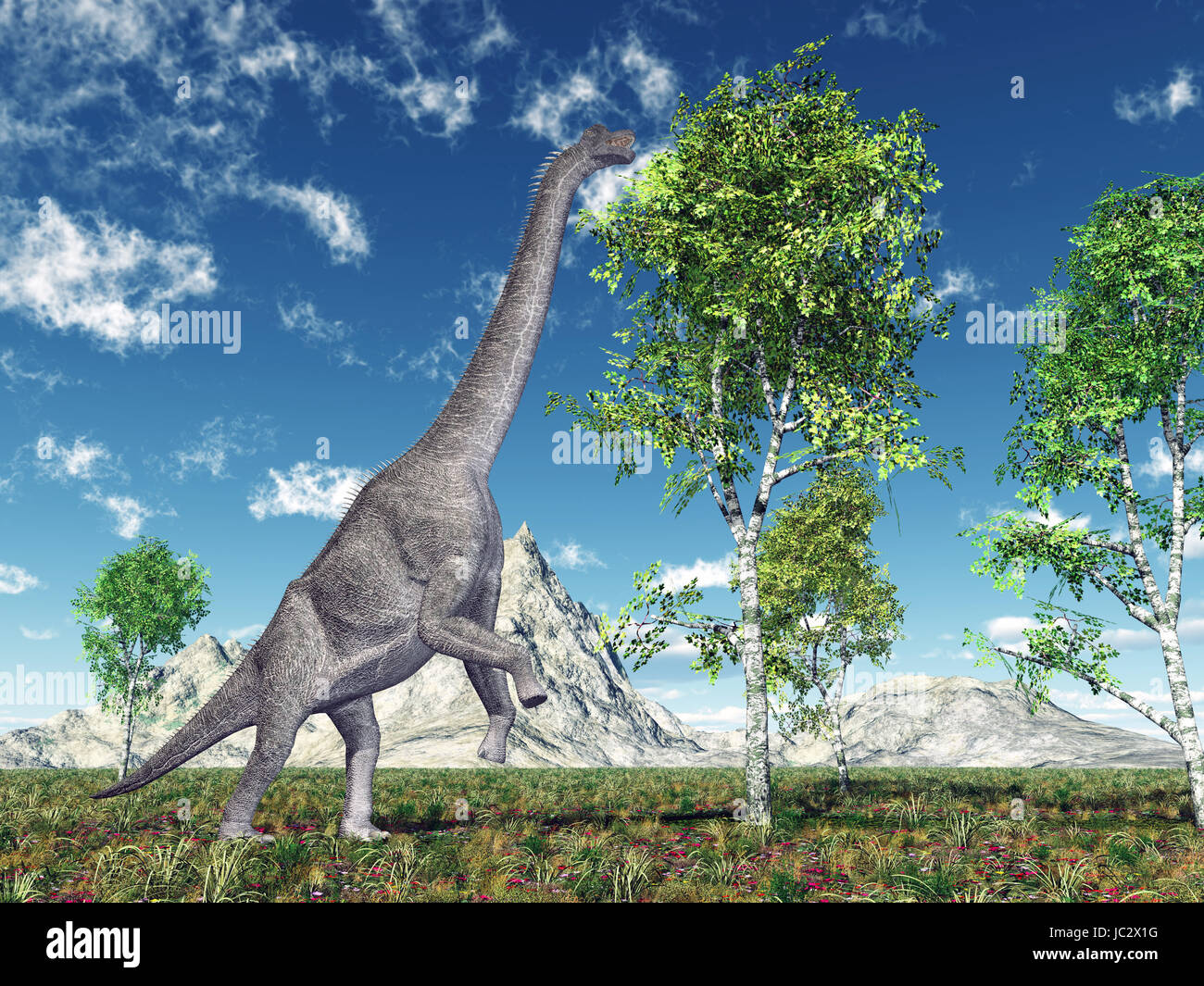 Dinosauro brachiosaurus Foto Stock