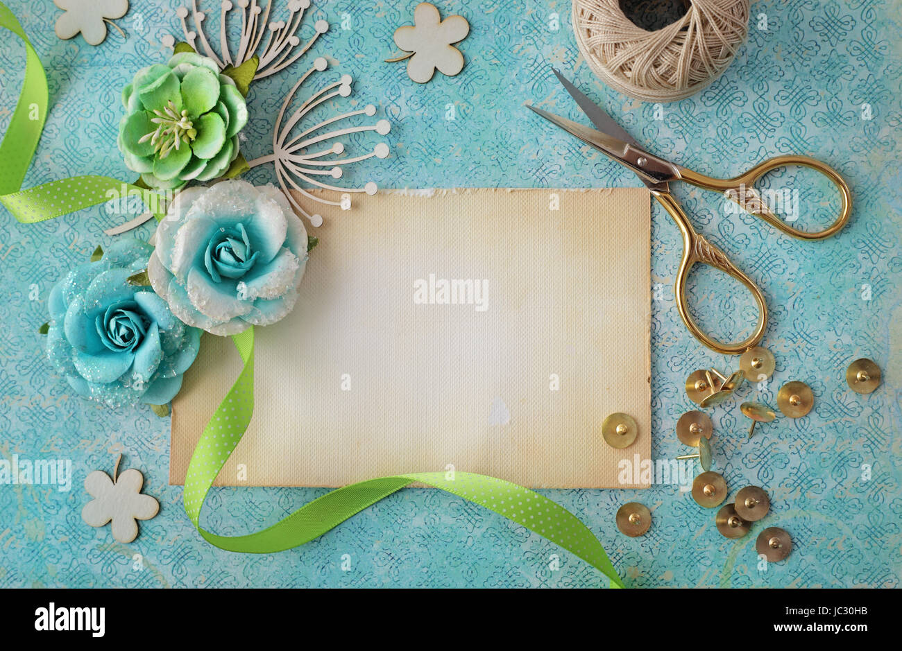 Scrapbooking greeting card dettagli Foto Stock