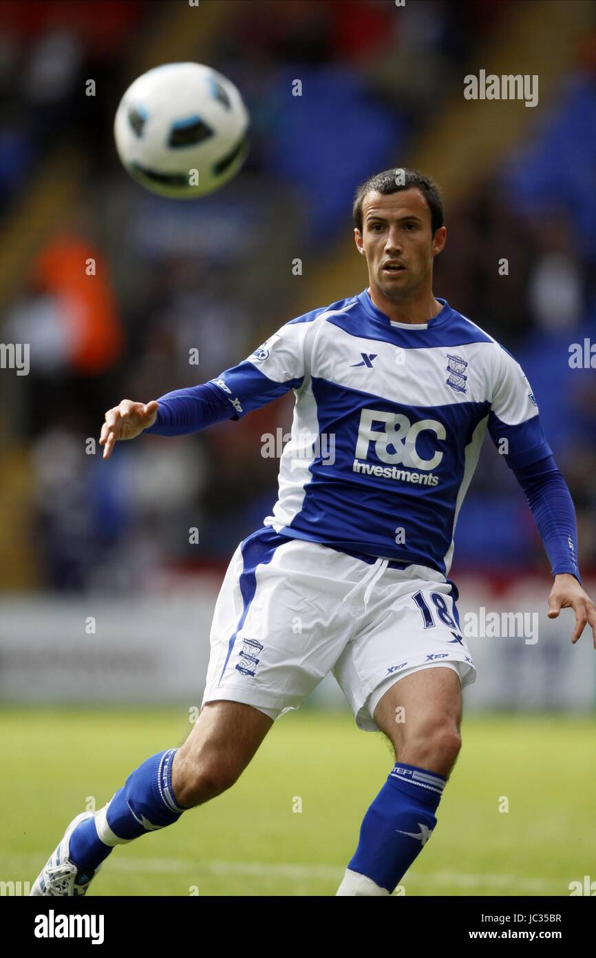 KEITH FAHEY Birmingham City FC Birmingham City FC Reebok Stadium Bolton Inghilterra 29 Agosto 2010 Foto Stock