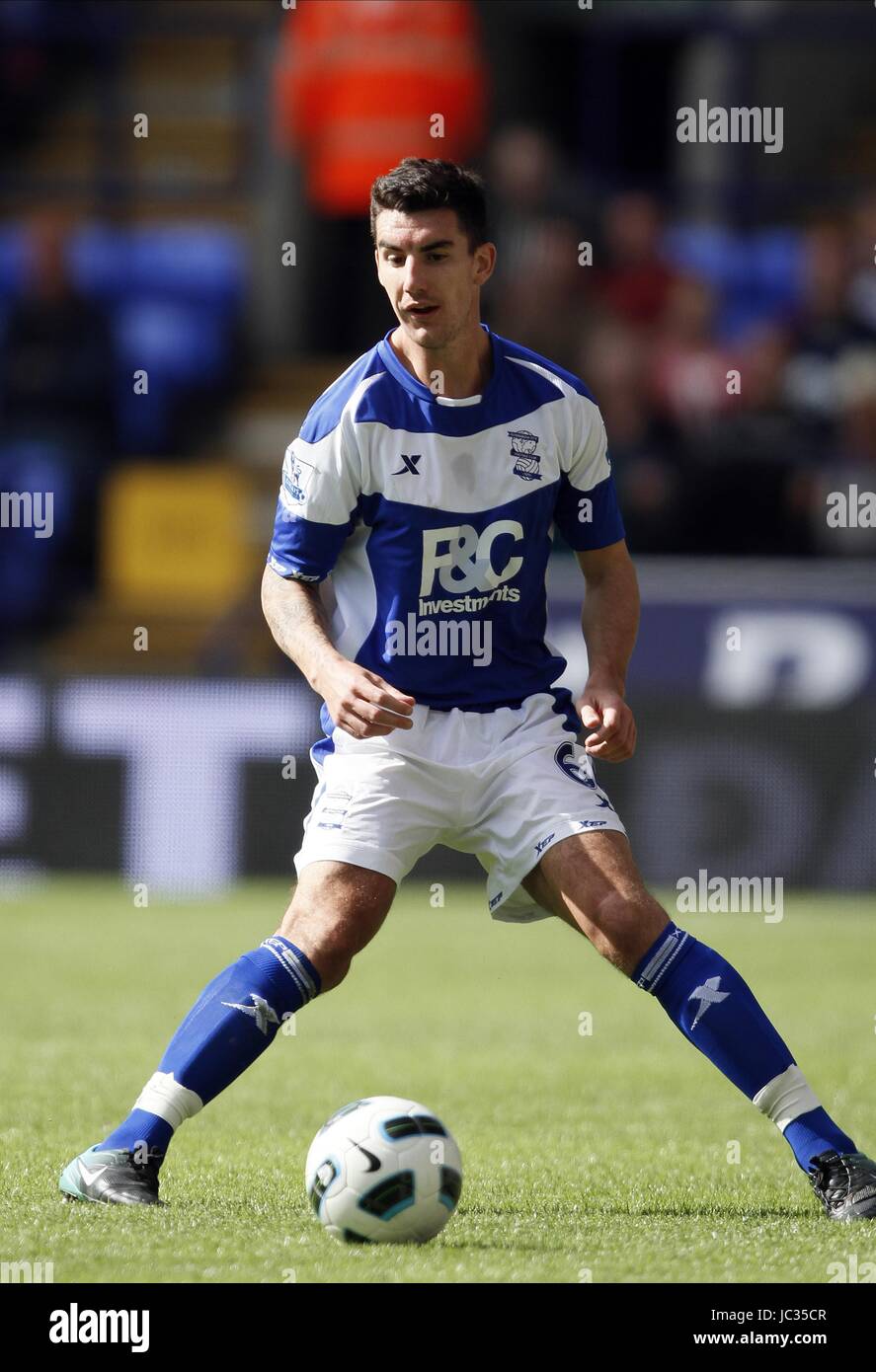 LIAM RIDGEWELL Birmingham City FC Birmingham City FC Reebok Stadium Bolton Inghilterra 29 Agosto 2010 Foto Stock