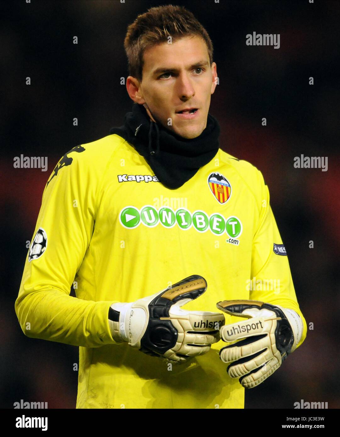 VICENTE GUAITA Valencia C.F. VALENCIA C.F. OLD TRAFFORD Manchester Inghilterra 07 Dicembre 2010 Foto Stock