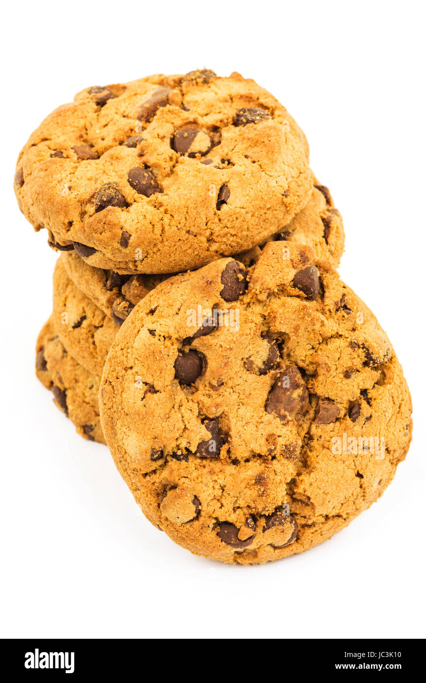 Cookie, Nahaufnahme von della Keks auf weissem Hintergrund Foto Stock