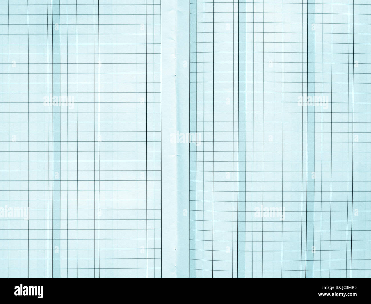 Una carta vergine forma o documento aziendale - cool cyanotype Foto Stock