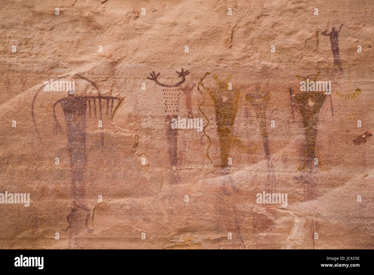 Buckhorn lavare il pittogramma pannello, San Rafael Swell, Utah, Stati Uniti d'America Foto Stock