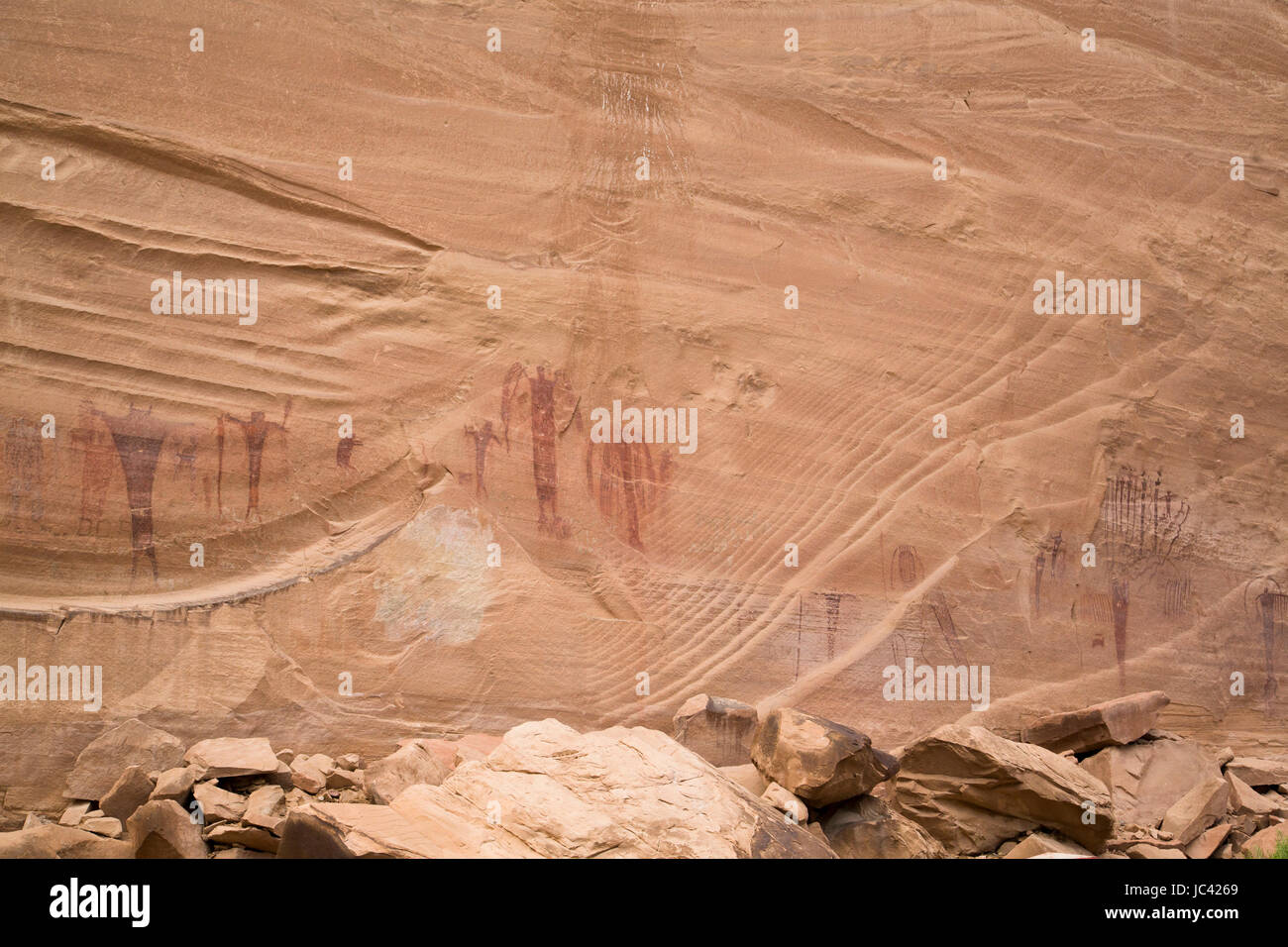 Buckhorn lavare il pittogramma pannello, San Rafael Swell, Utah, Stati Uniti d'America Foto Stock