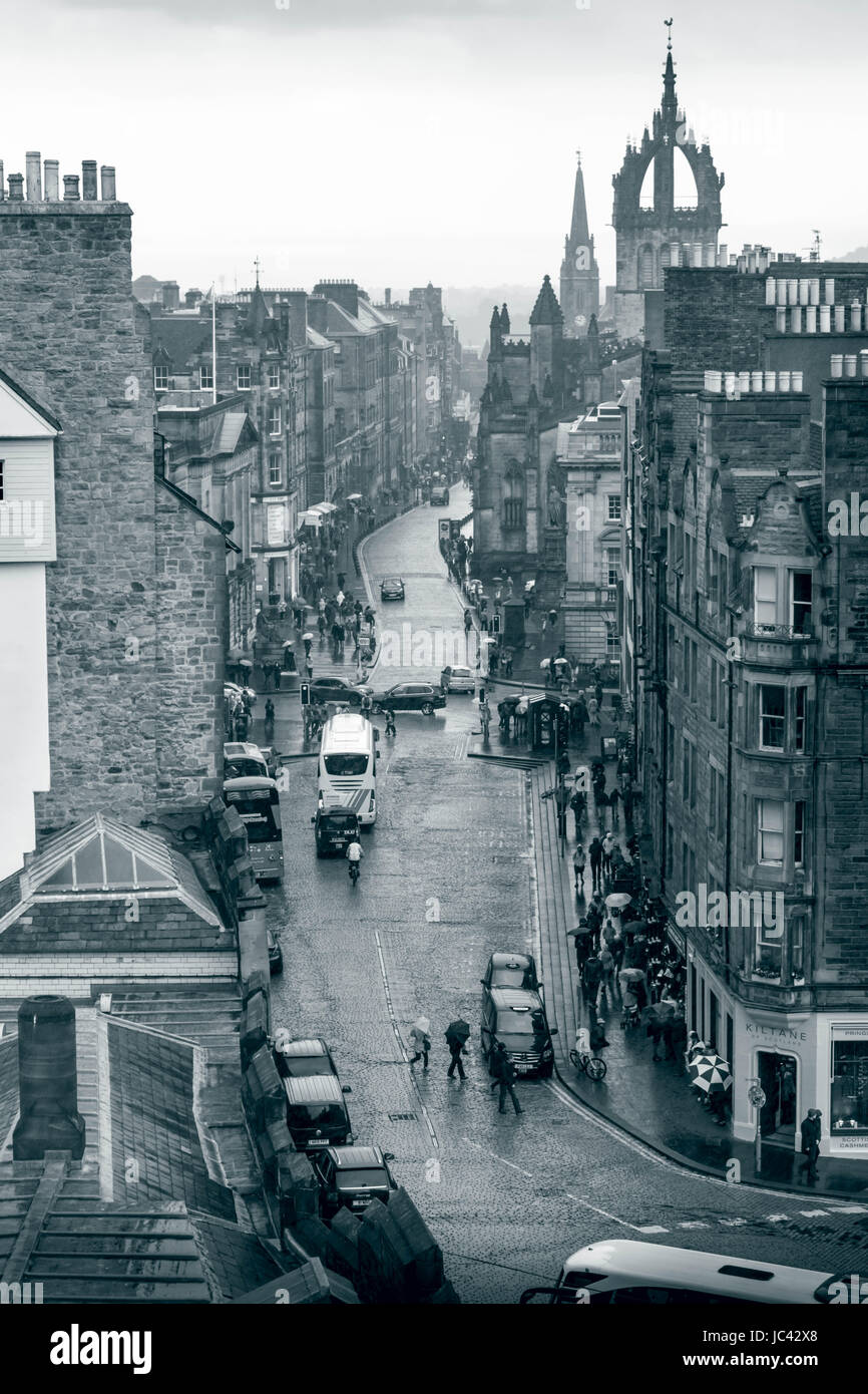 Il Royal Mile di Edimburgo, Scozia Foto Stock