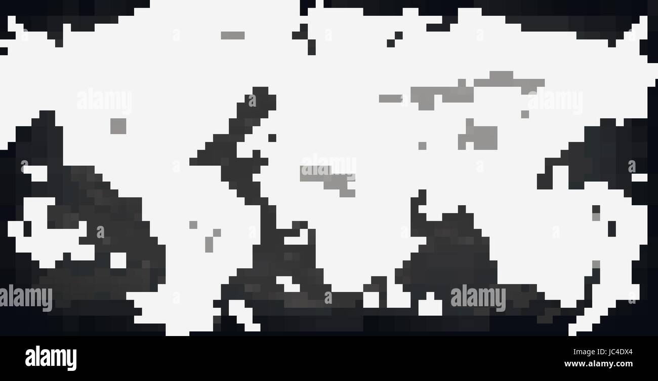 Vettore lineare bianco simile mappa Mondo isolato su sfondo bianco. Monocromatico modello Worldmap website design coperchio, infographics. Piano terra grafico Illustrazione Vettoriale