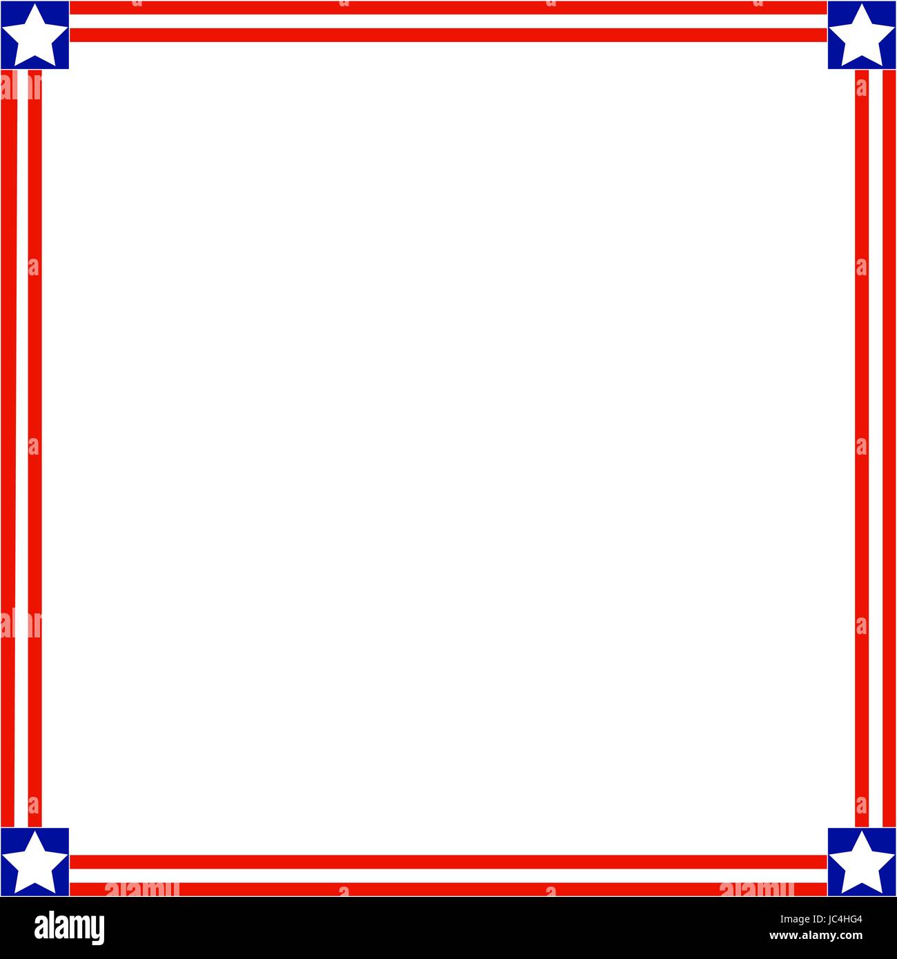 Piazza patriottica simboli americano del telaio con lo spazio vuoto per il testo e le immagini Illustrazione Vettoriale