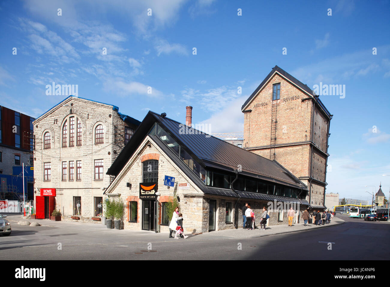Edifici moderni nel quartiere Rotermann, Tallinn , Estonia, paesi baltici, Europa Foto Stock
