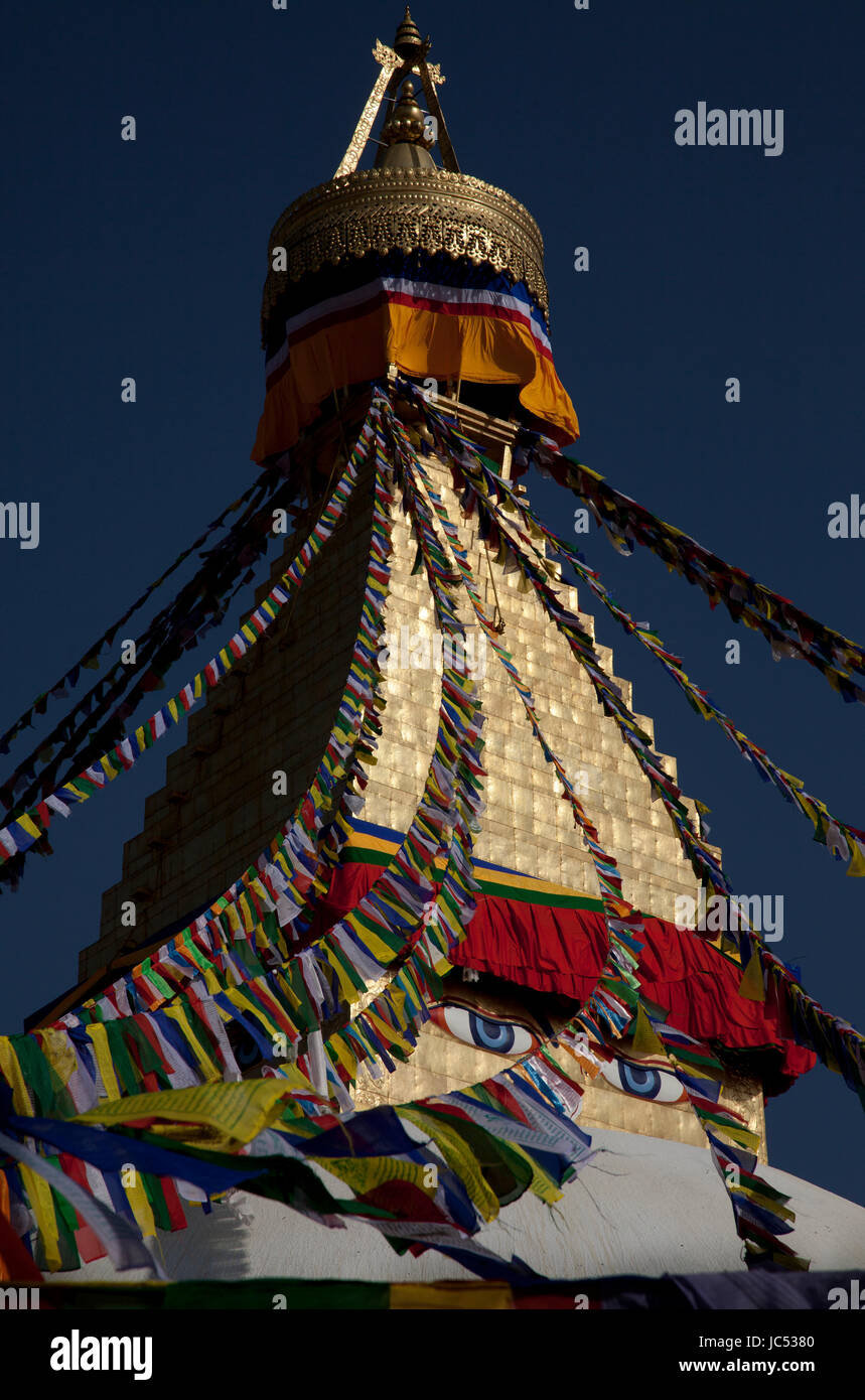 Boudha Stupa, Kathmandu Foto Stock