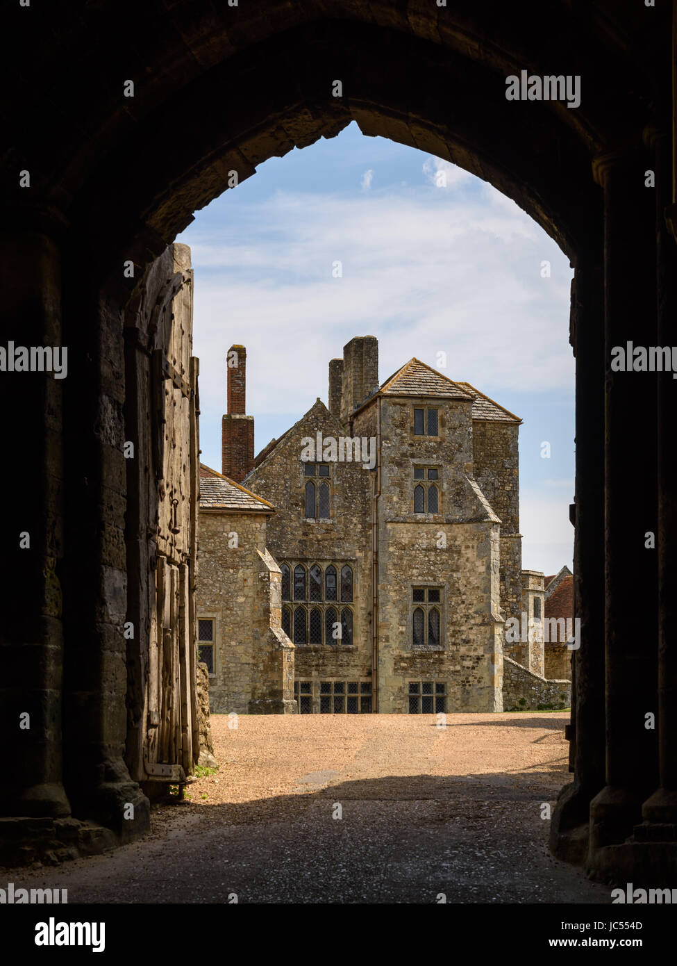 Il castello di Carisbrooke, Isle of Wight, Regno Unito Foto Stock