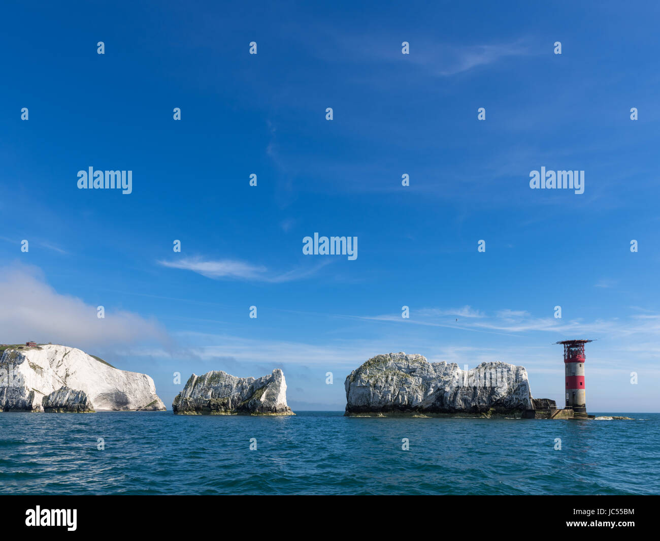 Aghi faro, Isle of Wight, Regno Unito Foto Stock