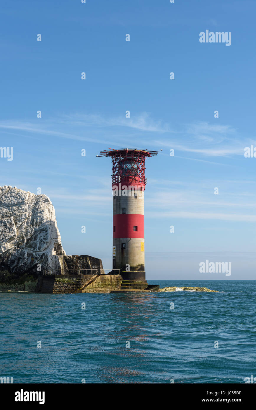 Aghi faro, Isle of Wight, Regno Unito Foto Stock