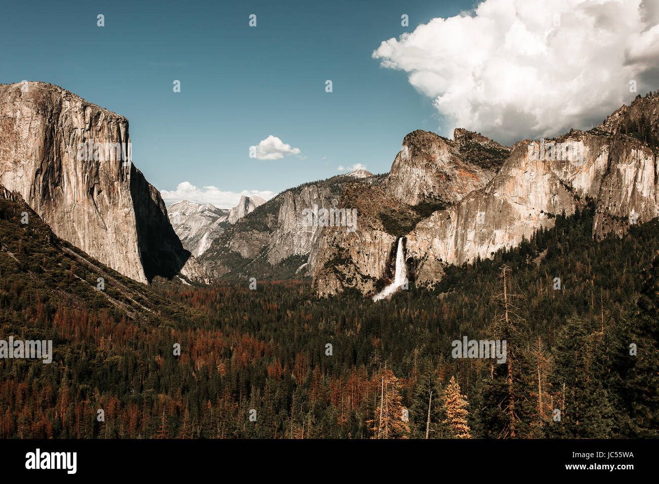 Parco Nazionale di Yosemite Paesaggio - Vista di Tunnel Foto Stock