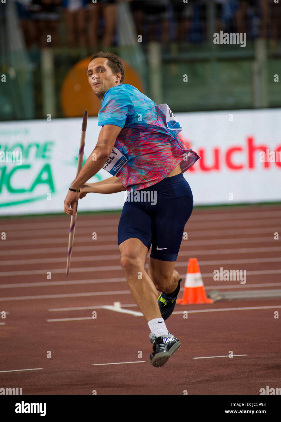Uomini Lancio del giavellotto, Diamond League, Roma 2017 Foto Stock